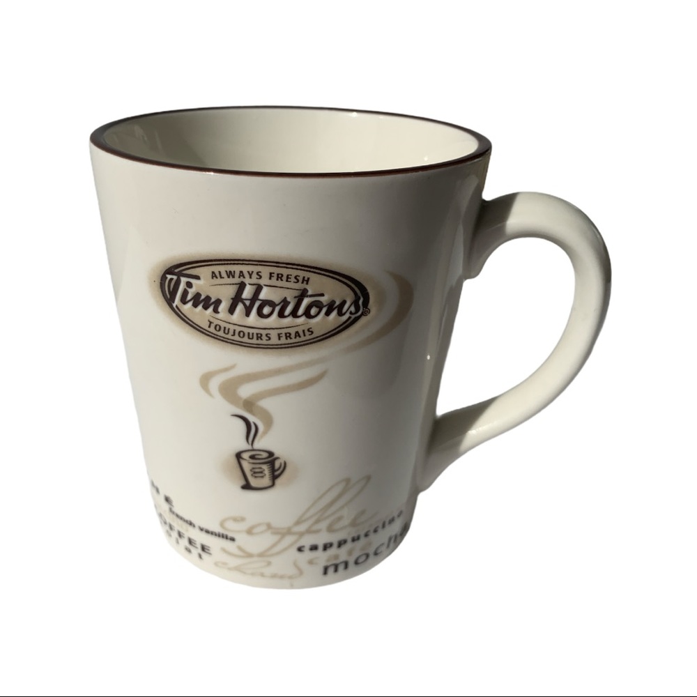Tim Horton's 2005 Coffee Tea Bilingual 15oz Ceramic Mug